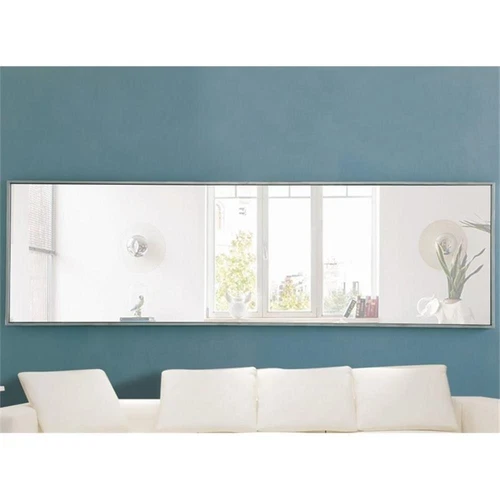 Elegant Decor Monet 60" x 18" Rectangle Metal Frame Mirror in Silver - Picture 9 of 14