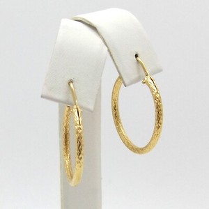 gold endless hoop earrings 18k