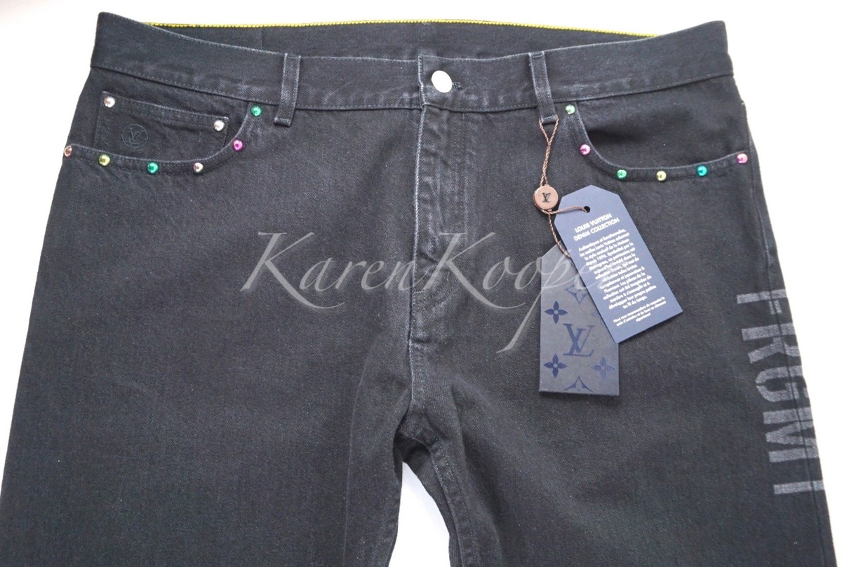 AUTHENTIC NEW W/ TAGS LOUIS VUITTON FRAGMENT MEN BLACK DENIM AUTHENTIC NEW W/ TAGS LOUIS VUITTON FRAGMENT MEN BLACK DENIM