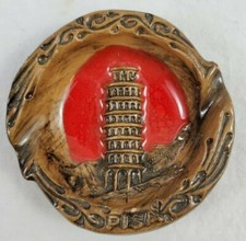 VINTAGE RARO Ceramica Carlo Albani R.S. Posacenere Marino Torre Pendente di Pisa