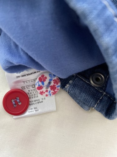 Parche de calabaza denim estiércol para bebés niñas de 3-6 meses de edad - Imagen 7 de 7