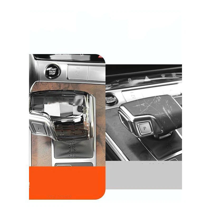 Cubierta cristalina de la perilla de cambio de marchas para Audi A4L A5 A6 A6L A7 A8L Q7 Q8 Q5L 2019-2022 Foto 4 de 4