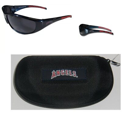 Los Angeles Angels Wrap Sunglasses with Hard Shell Case MLB Licensed  Baseball