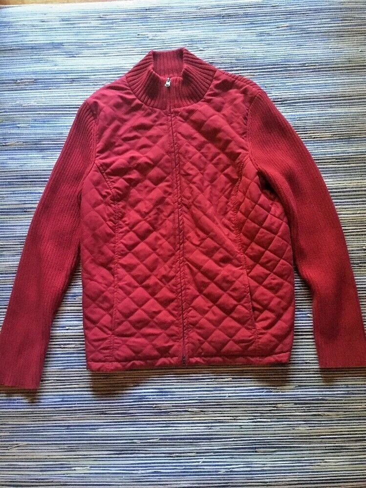 Croft and barrow quilted sweater clearance jacket