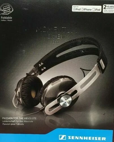 SENNHEISER Momentum 2.0 M2 Headphone Headset + Mic (Apple iPhone/iPad) BLACK NEW - Image 2 of 4