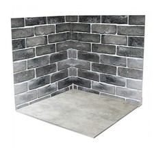 60x60cm Brick Wall/Grey Concrete Effect PVC Boards Twin Kit - 5mm Thick, 2kg
