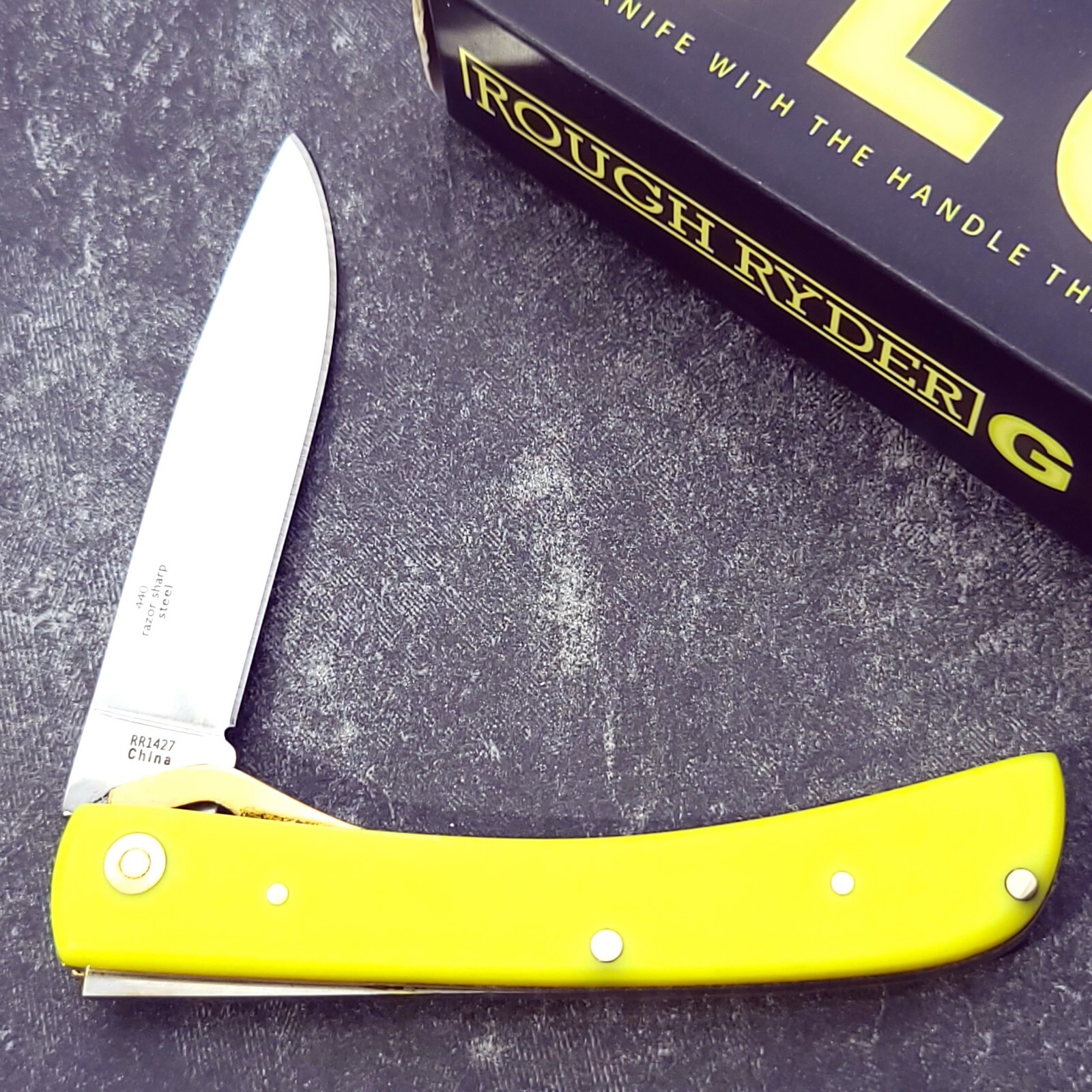 Rough Rider Knife Sodbuster Liner Lock Smooth Glow In The Dark Handles