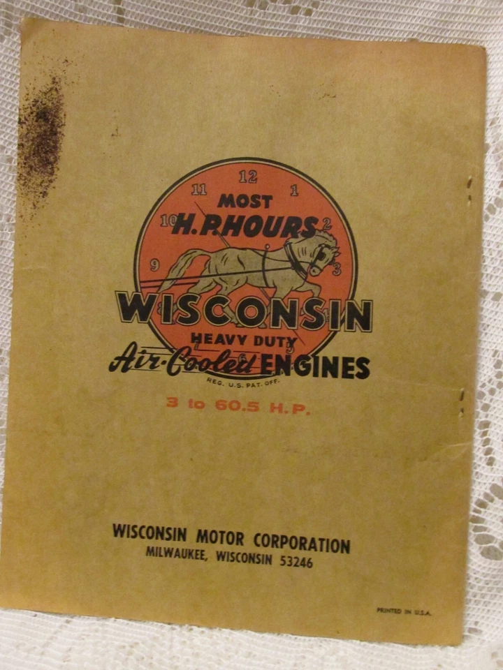 Wisconsin Heavy Duty Engines Instruction Book Models V-461D V-460D - Image 3 of 3