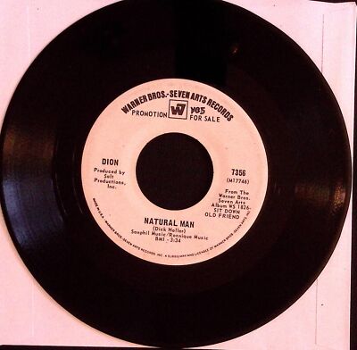 DION IF WE ONLY HAVE LOVE/ NATURAL MAN/WARNER BROS-SEVEN ART  VG VINYL 45 32-150