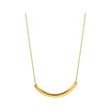 ZARD Curved Tube Charm Snake Chain Necklace I...
