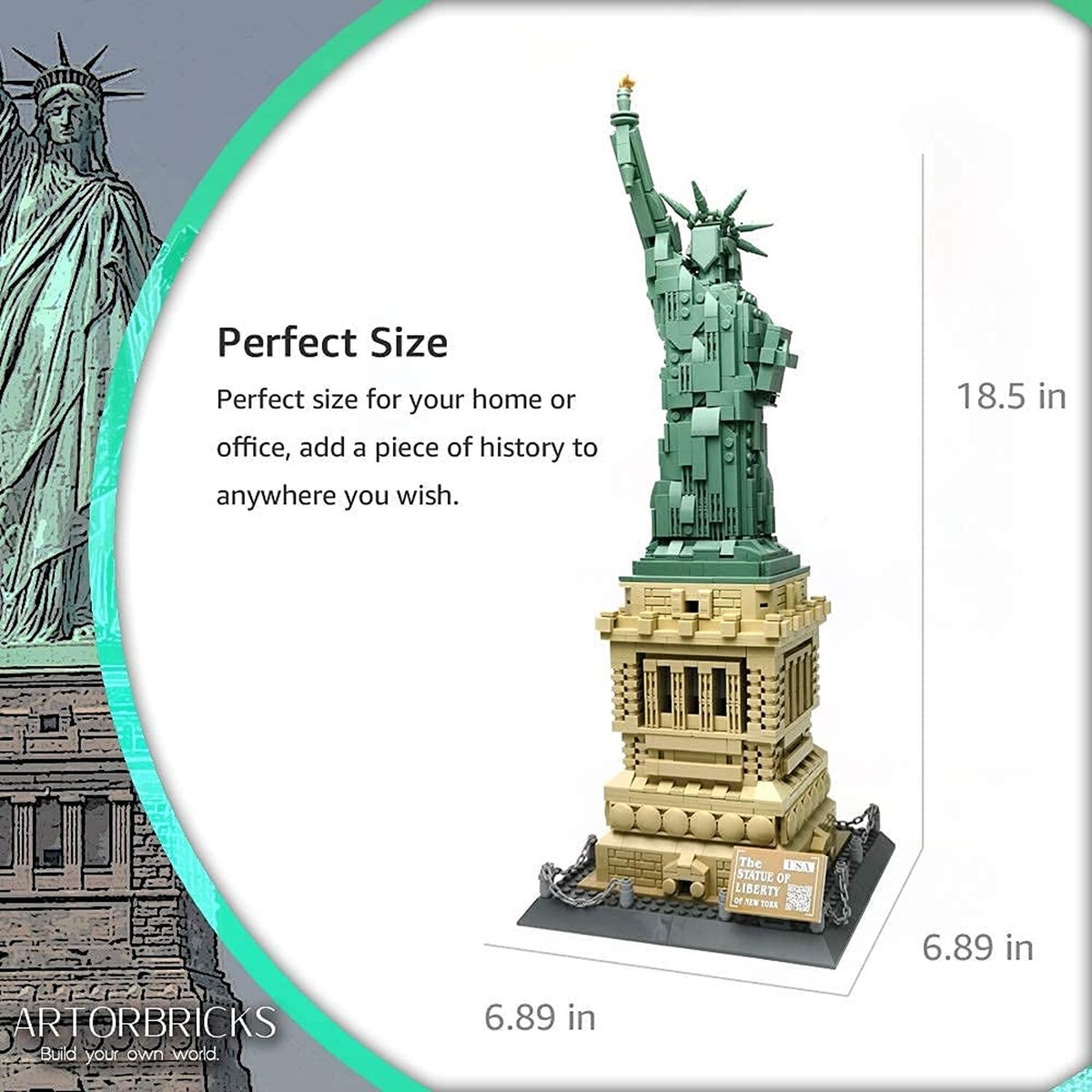Architectural Statue of Liberty Building Large Collection Building Set