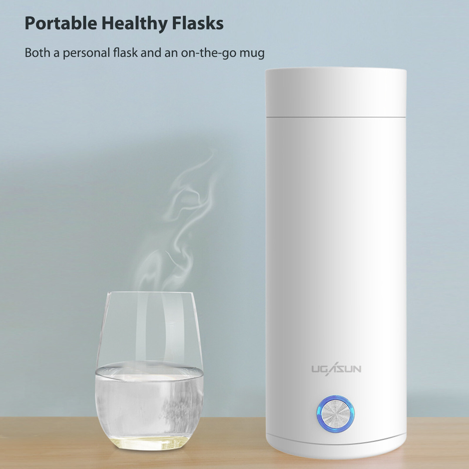 Heated Water Bottle 400ml Electric Kettles Antiscald Water Cup Smart