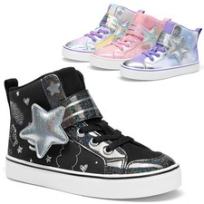 Girls Toddlers Fashion Sneakers Sparkly Shiny Comfort Casual Shoes Walking Shoes