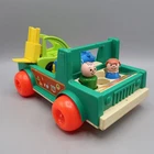 Vintage Fisher Price little people green pick up truck People Payloader Gas tank
