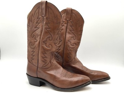 Dan Post Milwaukee Mens Pecan Brown Leather Western Dress Boots 8.5B 2111J