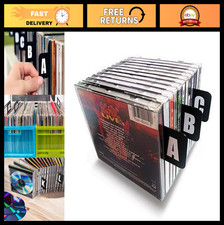 26 Pcs A-Z DVD CD File Dividers with Alphabet Tabs - Organizer for Records Alb