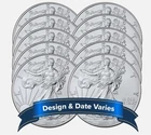 Lot of 10 - $1 American Silver Eagle 1 oz Random Year BU....