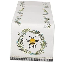  Honey Bee Collection Kitchen, Reversible Table Reversible Table Runner, 14x72"
