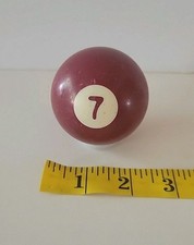 Vintage No. 7 Solid Red Pool Ball Billiard 2" Replacement S 
