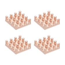 4 Pcs Copper Heatsink 9x9x3mm, Heat Sink Cooler Radiator for Raspberry Pi