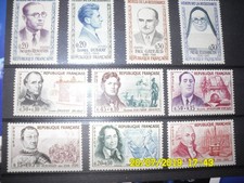Timbres FRANCE NEUFS** 2 Series 1961 YT No:1288 à 1291 et 1295 à 1300
