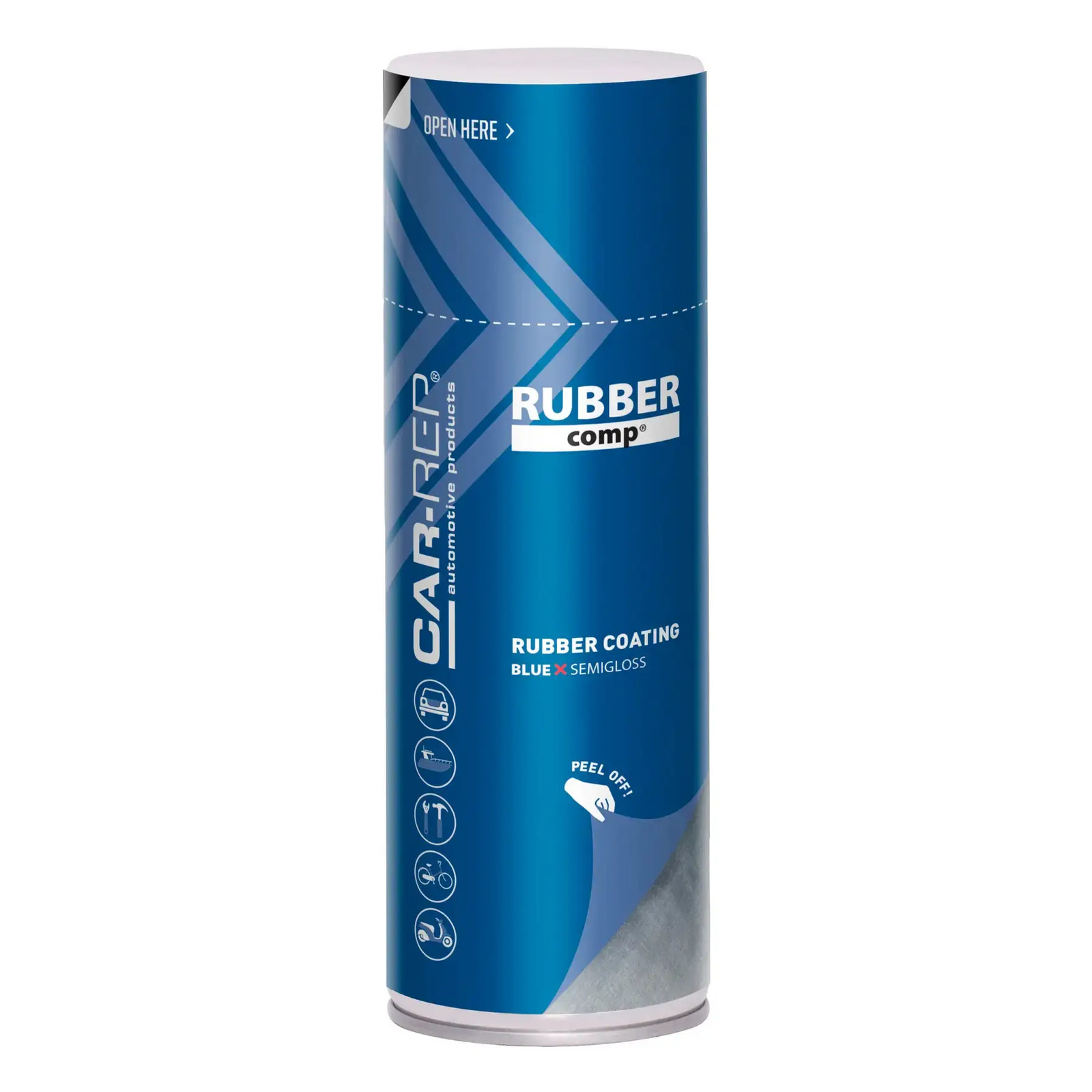 x6 Maston Car-Rep Auto Spray Rubber-Comp Blue Semi-Gloss 400ml