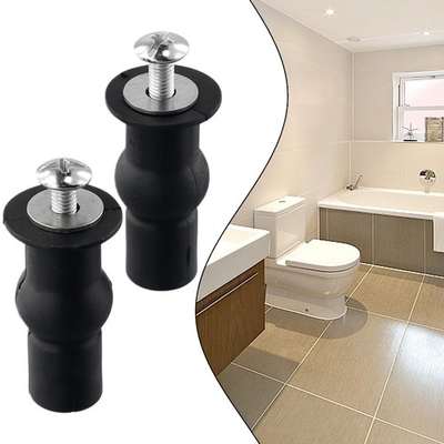 #ad Rubber Bung Toilet Seat Screw Hinges Expanding Rubber Top Nuts Non rust Washer $10.19