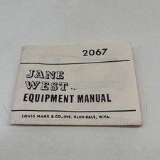 Vintage 1960s Jane West Movable Cowboy Marx 2067 Equipment Manual Only 
