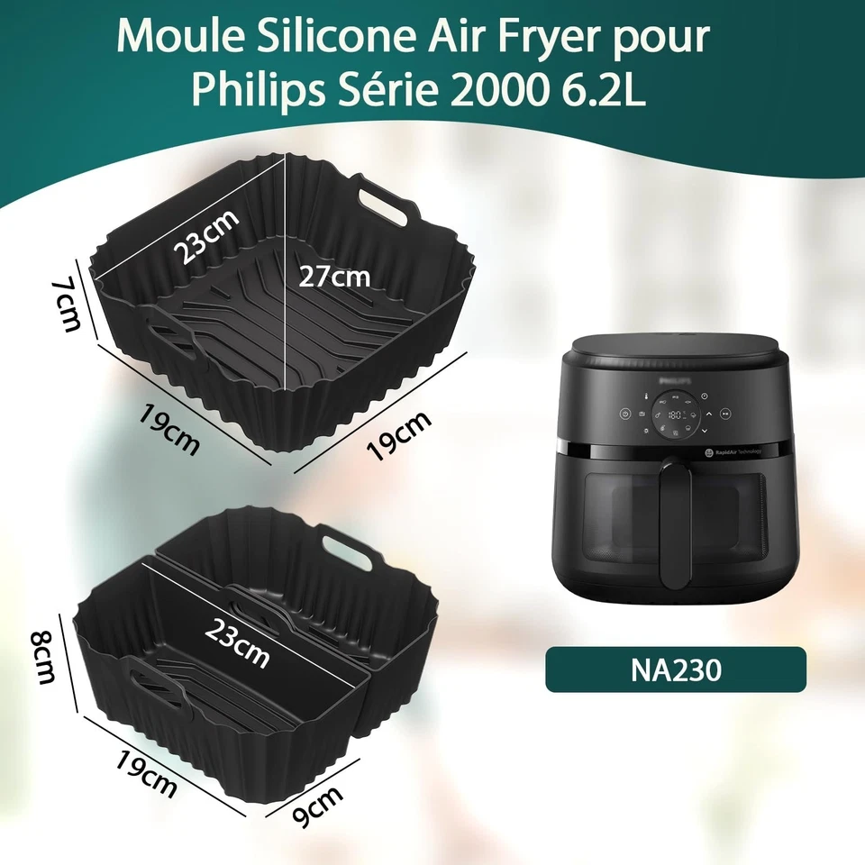 Moule à Pain en Silicone - Accessoires Air Fryer pour Philips 2000 6.2L - Photo 3/4