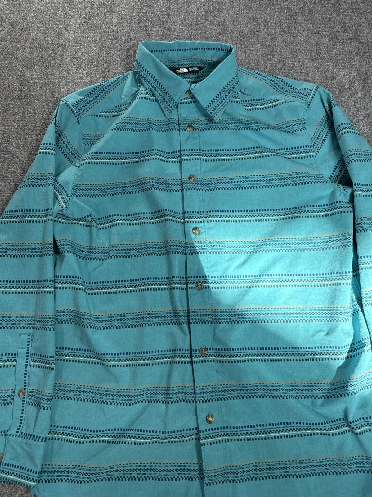 The North Face Shirt Mens Large Blue Button Up Casual Work Southwest Rancher