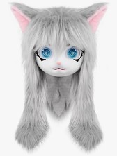 Cat Cosplay Mask Halloween- Grey