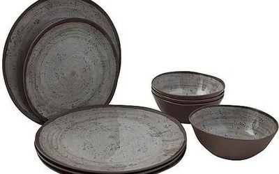 Bo-Camp Halo Geschirr-Set 12-tlg. beige für 4 Personen Essgeschirr B-Ware