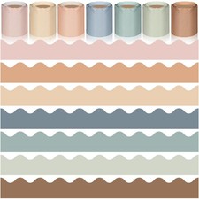 206ft Boho Bulletin Board Borders Scalloped Colorful Classroom Borders Bullet...