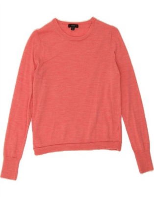 J. Crew Damen Pullover Pulli kurz Rundhalsausschnitt UK 10 Small rosa VO02