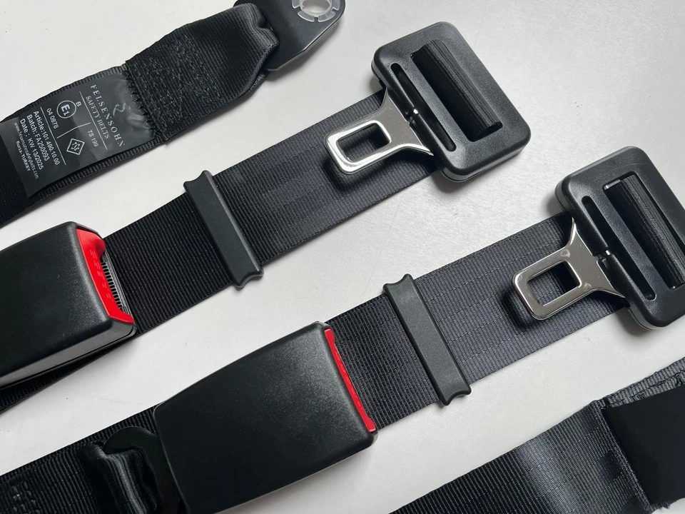 2-Point Seat Belt 2 Piece Set REAR 1969-90 For Porsche 911 And Targa NEW - Image 3 of 4