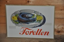 Altes Reklameschild DDR,Forellen,Konsum,HO-Kaufhalle,Fischverkauf,HO-Gastst&auml;tte