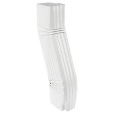 Gutter Downspout Elbow S-shape Style B offset 3 Zig Zag Elbows 2 x White