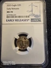 2023 $5 AMERICAN GOLD EAGLE NGC MS70 EARLY RELEASES PERFECTION GUARANTEED!