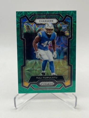 2023 PANINI PRIZM TULI TUIPULOTU RC GREEN SCOPE PRIZM #D 39/75 SP CHARGERS