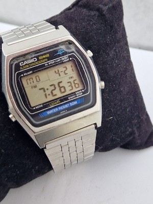 Casio Quartz W-35 Mod. 248 MARLIN Vintage LCD 80er Jahre funktionstüchtig Glassplitter