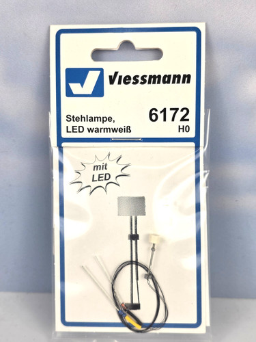 (8576) Lámpara de pie Viessmann H0 6172, LED blanco cálido nueva y embalaje original | Condition: Neu