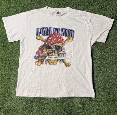 Loyal To None Vintage Pirate Crossbones Knife Graphic Shirt Y2K 2000s Sz Large
