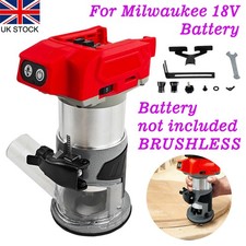 6.35mm 8mm Brushless Cordless Hand-Held Trimmer Router For Milwaukee 18V Battery