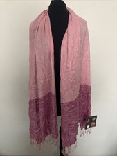 NWT 100 Pure Warm Kashmiri Pashmina Shawl Pink India