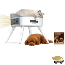 Pet-Safe Space Heater with Heated Cat Bed - 2-in-1 Ceramic Heater for Room  ...