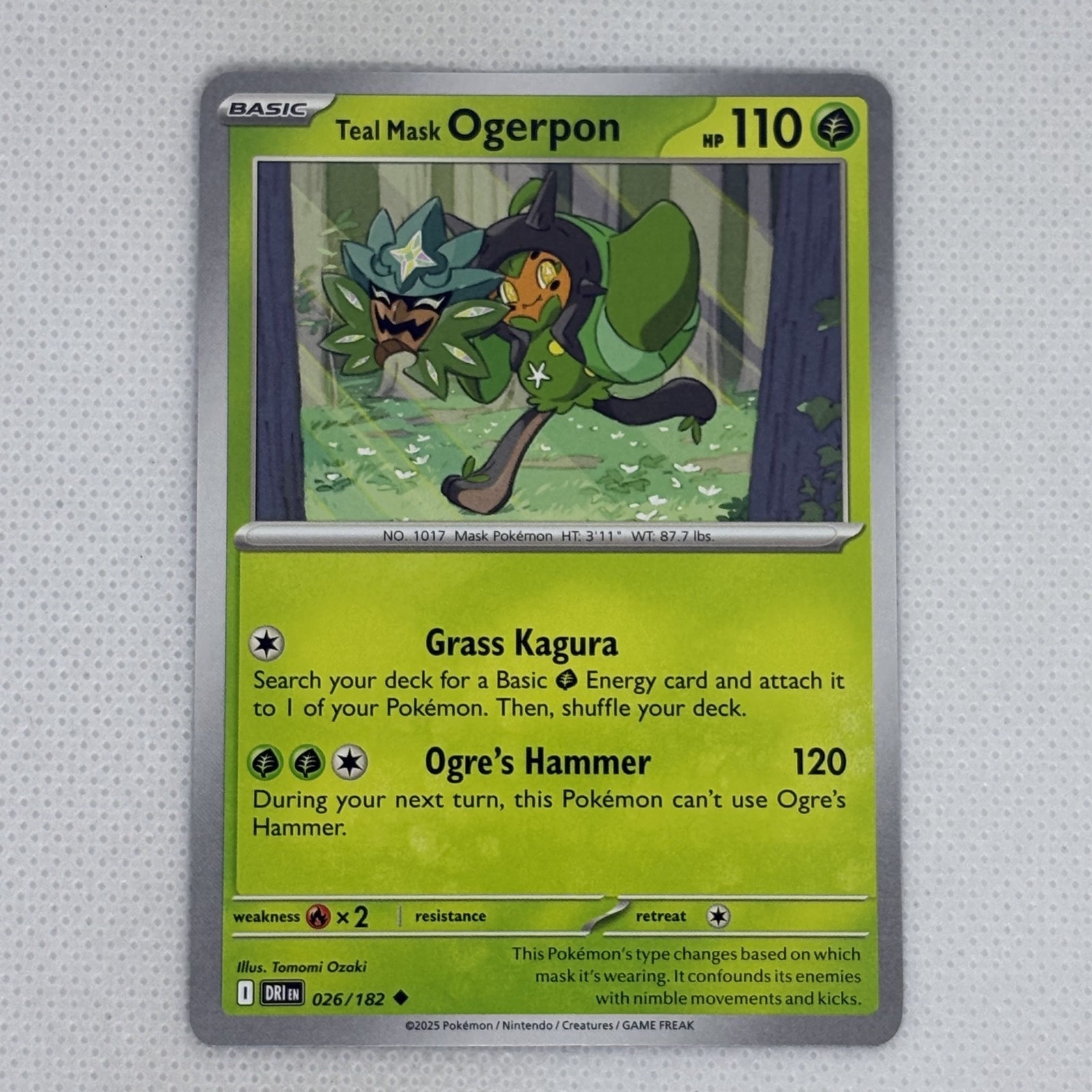 Pokemon TCG | Teal Mask Ogerpon 26/182 | Uncommon Destined Rivals