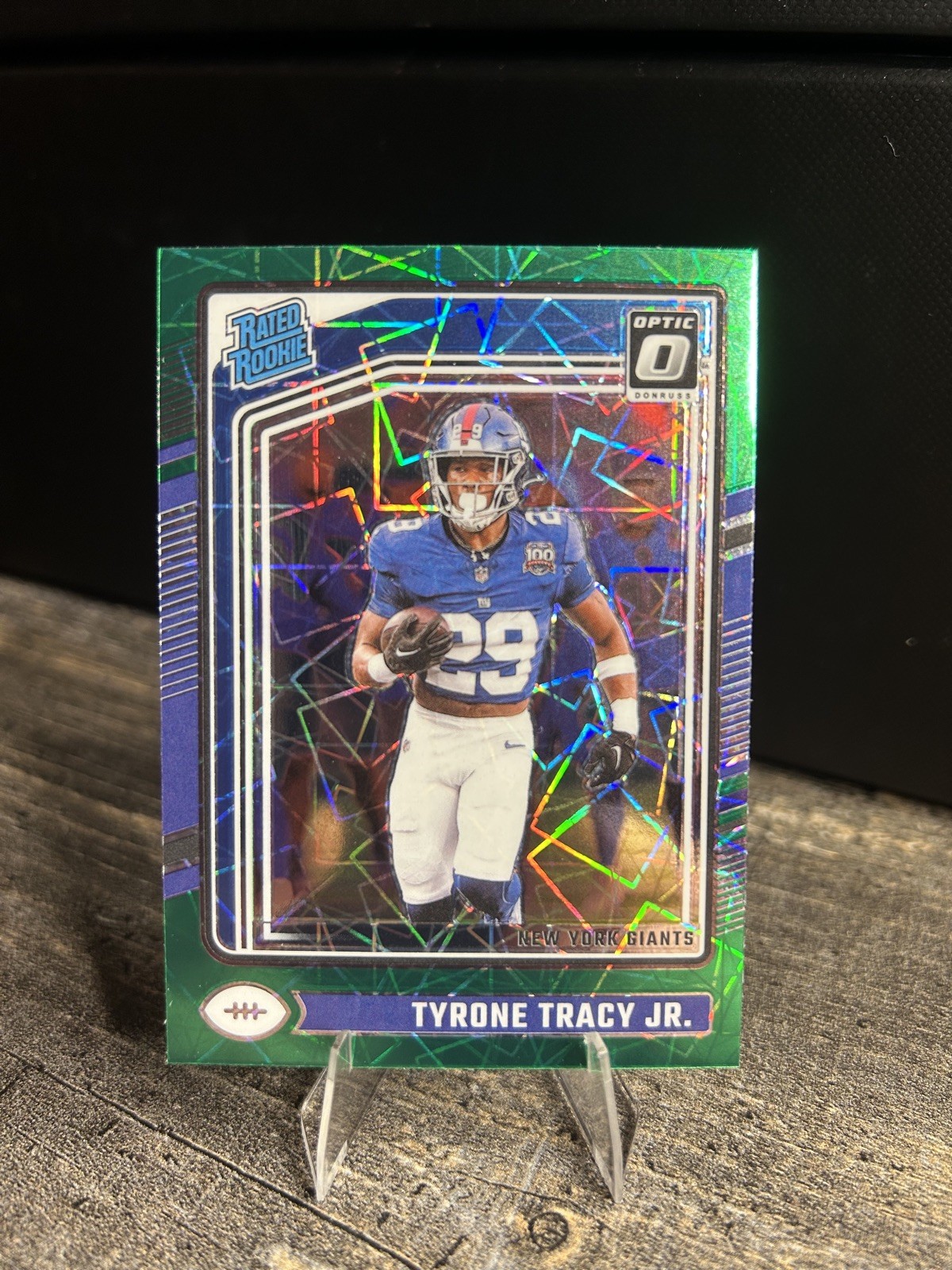 2024 Panini - Donruss Optic - Tyrone Tracy Jr. #259 - Green Velocity RC - MINT