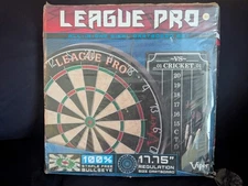 Viper League Pro All-In-One Sisal Dartboard Starter Set NEW Steel Tip Darts