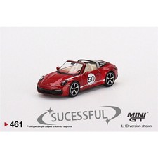 1/64 Scale Mini GT Porsche 911 Targa 4S Cherry Red Classic Design Model