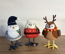 Featherly Friends Fabric Birds Target 2022 Lot of 3 Winter Christmas Holiday